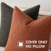 MIULEE 18×18 Inch Decorative Pillow Covers for Couch Bed Set of 2 Textured Boucle Neutral Winter Throw Pillows Orange Accent Solid Cushion Pillowcases Sofa Livingroom Home Decor(Rust)