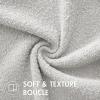 MIULEE 18×18 Inch Decorative Pillow Covers for Couch Bed Set of 2 Textured Boucle Neutral Winter Throw Pillows Orange Accent Solid Cushion Pillowcases Sofa Livingroom Home Decor(Light Grey)