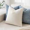 MIULEE 18×18 Inch Decorative Pillow Covers for Couch Bed Set of 2 Textured Boucle Neutral Winter Throw Pillows Orange Accent Solid Cushion Pillowcases Sofa Livingroom Home Decor(White)
