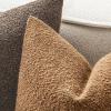MIULEE 18×18 Inch Decorative Pillow Covers for Couch Bed Set of 2 Textured Boucle Neutral Winter Throw Pillows Orange Accent Solid Cushion Pillowcases Sofa Livingroom Home Decor(Dark Brown)