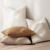 MIULEE 18×18 Inch Decorative Pillow Covers for Couch Bed Set of 2 Textured Boucle Neutral Winter Throw Pillows Orange Accent Solid Cushion Pillowcases Sofa Livingroom Home Decor(Brown)