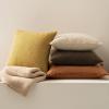 MIULEE 18×18 Inch Decorative Pillow Covers for Couch Bed Set of 2 Textured Boucle Neutral Winter Throw Pillows Orange Accent Solid Cushion Pillowcases Sofa Livingroom Home Decor(Gold)