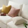 MIULEE 18×18 Inch Decorative Pillow Covers for Couch Bed Set of 2 Textured Boucle Neutral Winter Throw Pillows Orange Accent Solid Cushion Pillowcases Sofa Livingroom Home Decor(Blush Pink)
