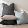 MIULEE 18×18 Inch Decorative Pillow Covers for Couch Bed Set of 2 Textured Boucle Neutral Winter Throw Pillows Orange Accent Solid Cushion Pillowcases Sofa Livingroom Home Decor(Dark Gray)