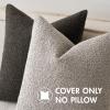 MIULEE 18×18 Inch Decorative Pillow Covers for Couch Bed Set of 2 Textured Boucle Neutral Winter Throw Pillows Orange Accent Solid Cushion Pillowcases Sofa Livingroom Home Decor(Cloud Grey)