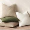 MIULEE 18×18 Inch Decorative Pillow Covers for Couch Bed Set of 2 Textured Boucle Neutral Winter Throw Pillows Orange Accent Solid Cushion Pillowcases Sofa Livingroom Home Decor(Olive Green)