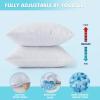 MIULEE 18×18 Pillow Inserts Set of 2-Decorative Shredded Memory Foam Cooling Throw Pillows-Adjustable Premium Square Wedding Pillow Stuffer Form for Couch Bed Cushion(24×24 Inch)