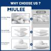 MIULEE 18×18 Pillow Inserts,Set of 2 100% Virgin Microfiber with Cotton Cover Throw Pillows for Couch Sofa and Bed(2)