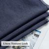 MIULEE 2 Panels Burgundy Red Semi Sheer Window Curtains Elegant Christmas Decor Grommet Top Voile Drapes Window Treatment Linen Textured Panels for Bedroom Living Room (54X84 inch Length)(Navy)