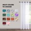 MIULEE 2 Panels Burgundy Red Semi Sheer Window Curtains Elegant Christmas Decor Grommet Top Voile Drapes Window Treatment Linen Textured Panels for Bedroom Living Room (54X84 inch Length)(White)