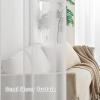 MIULEE 2 Panels Burgundy Red Semi Sheer Window Curtains Elegant Christmas Decor Grommet Top Voile Drapes Window Treatment Linen Textured Panels for Bedroom Living Room (54X84 inch Length)(Ivory)