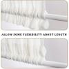 MIULEE 2 Pieces White Semi Sheer Curtains for Front French Door Linen Textured Window Panels for Light Filtering W 25 x L 40 Inches(Ivory)