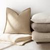 MIULEE 20×20 Inch Beige Decorative Couch Pillow Covers Set of 2 Chenille Throw Pillow Covers Farmhouse Cushion Cases with Elegant Design for Home Decor Sofa Bedroom Living Room(Oatmeal)