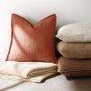 MIULEE 20×20 Inch Beige Decorative Couch Pillow Covers Set of 2 Chenille Throw Pillow Covers Farmhouse Cushion Cases with Elegant Design for Home Decor Sofa Bedroom Living Room(Rust)