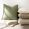 MIULEE 20×20 Inch Beige Decorative Couch Pillow Covers Set of 2 Chenille Throw Pillow Covers Farmhouse Cushion Cases with Elegant Design for Home Decor Sofa Bedroom Living Room(Sage Green)