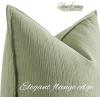 MIULEE 20×20 Inch Beige Decorative Couch Pillow Covers Set of 2 Chenille Throw Pillow Covers Farmhouse Cushion Cases with Elegant Design for Home Decor Sofa Bedroom Living Room(Sage Green)
