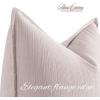MIULEE 20×20 Inch Beige Decorative Couch Pillow Covers Set of 2 Chenille Throw Pillow Covers Farmhouse Cushion Cases with Elegant Design for Home Decor Sofa Bedroom Living Room(Aesthetic Pink)