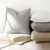 MIULEE 20×20 Inch Beige Decorative Couch Pillow Covers Set of 2 Chenille Throw Pillow Covers Farmhouse Cushion Cases with Elegant Design for Home Decor Sofa Bedroom Living Room(Grey)