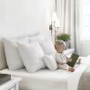 MIULEE 26×26 Euro Pillow Inserts,Set of 2 Down Feather Throw Pillows for Couch Sofa Bed, Decorative Fluffy Throw Pillow Inserts Cotton Fabric,White(1)