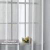 MIULEE 2-Panel 84 Inch Farmhouse Linen Sheer Window Curtains – Elegant Red Drapes With Grommet Top – Voile Panels, Linen Textured – Bedroom/Living Room (52 X 84 Inch)(Light Grey)
