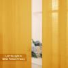 MIULEE 2-Panel 84 Inch Farmhouse Linen Sheer Window Curtains – Elegant Red Drapes With Grommet Top – Voile Panels, Linen Textured – Bedroom/Living Room (52 X 84 Inch)(Mustard Yellow)