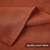 MIULEE 2-Panel 84 Inch Farmhouse Linen Sheer Window Curtains – Elegant Red Drapes With Grommet Top – Voile Panels, Linen Textured – Bedroom/Living Room (52 X 84 Inch)(Burnt Orange)