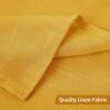 MIULEE 2-Panel 84 Inch Farmhouse Linen Sheer Window Curtains – Elegant Red Drapes With Grommet Top – Voile Panels, Linen Textured – Bedroom/Living Room (52 X 84 Inch)(Mustard Yellow)