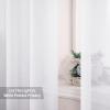 MIULEE 2-Panel 84 Inch Farmhouse Linen Sheer Window Curtains – Elegant Red Drapes With Grommet Top – Voile Panels, Linen Textured – Bedroom/Living Room (52 X 84 Inch)(White)