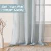 MIULEE 2-Panel 84 Inch Farmhouse Linen Sheer Window Curtains – Elegant Red Drapes With Grommet Top – Voile Panels, Linen Textured – Bedroom/Living Room (52 X 84 Inch)(Teal)