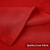 MIULEE 2-Panel 84 Inch Farmhouse Linen Sheer Window Curtains – Elegant Red Drapes With Grommet Top – Voile Panels, Linen Textured – Bedroom/Living Room (52 X 84 Inch)(Red)