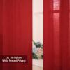 MIULEE 2-Panel 84 Inch Farmhouse Linen Sheer Window Curtains – Elegant Red Drapes With Grommet Top – Voile Panels, Linen Textured – Bedroom/Living Room (52 X 84 Inch)(Red)