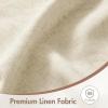 MIULEE 84″ Long Scalloped Linen Shower Curtain with 12 Metal Hooks Cute Extra Long Boho Heavy Duty Washable Waterproof Thick Cloth Curtains with Black Border for Bathroom Hotel Bathtub,Natural(Natural)