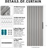 MIULEE Accordion Style Magnetic Folding Door Curtains for Doorways/Closet, Room Divider Pleated Drapes with Hooks for Interior Living Room/Bedroom/Open Closet, White, W42 x L78 inches, 1 Panel(Grey)