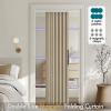 MIULEE Accordion Style Magnetic Folding Door Curtains for Doorways/Closet, Room Divider Pleated Drapes with Hooks for Interior Living Room/Bedroom/Open Closet, White, W42 x L78 inches, 1 Panel(Khaki)