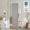 MIULEE Accordion Style Magnetic Folding Door Curtains for Doorways/Closet, Room Divider Pleated Drapes with Hooks for Interior Living Room/Bedroom/Open Closet, White, W42 x L78 inches, 1 Panel(Grey)