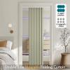 MIULEE Accordion Style Magnetic Folding Door Curtains for Doorways/Closet, Room Divider Pleated Drapes with Hooks for Interior Living Room/Bedroom/Open Closet, White, W42 x L78 inches, 1 Panel(Sage Green)