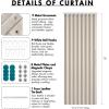 MIULEE Accordion Style Magnetic Folding Door Curtains for Doorways/Closet, Room Divider Pleated Drapes with Hooks for Interior Living Room/Bedroom/Open Closet, White, W42 x L78 inches, 1 Panel(Beige)