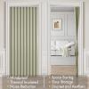 MIULEE Accordion Style Magnetic Folding Door Curtains for Doorways/Closet, Room Divider Pleated Drapes with Hooks for Interior Living Room/Bedroom/Open Closet, White, W42 x L78 inches, 1 Panel(Sage Green)