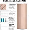 MIULEE Accordion Style Magnetic Folding Door Curtains for Doorways/Closet, Room Divider Pleated Drapes with Hooks for Interior Living Room/Bedroom/Open Closet, White, W42 x L78 inches, 1 Panel(Pink)