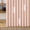 MIULEE Accordion Style Magnetic Folding Door Curtains for Doorways/Closet, Room Divider Pleated Drapes with Hooks for Interior Living Room/Bedroom/Open Closet, White, W42 x L78 inches, 1 Panel(Pink)