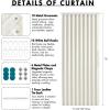 MIULEE Accordion Style Magnetic Folding Door Curtains for Doorways/Closet, Room Divider Pleated Drapes with Hooks for Interior Living Room/Bedroom/Open Closet, White, W42 x L78 inches, 1 Panel(Ivory)