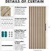 MIULEE Accordion Style Magnetic Folding Door Curtains for Doorways/Closet, Room Divider Pleated Drapes with Hooks for Interior Living Room/Bedroom/Open Closet, White, W42 x L78 inches, 1 Panel(Khaki)