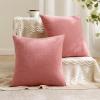 MIULEE Aqua Green Couch Pillow Covers 20×20 Inch, Set of 2 Soft Chenille Decorative Square Throw Pillow Covers Farmhouse for Sofa Living Room Bed(Coral Red)