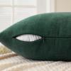 MIULEE Aqua Green Couch Pillow Covers 20×20 Inch, Set of 2 Soft Chenille Decorative Square Throw Pillow Covers Farmhouse for Sofa Living Room Bed(Dark Green)