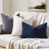 MIULEE Aqua Green Couch Pillow Covers 20×20 Inch, Set of 2 Soft Chenille Decorative Square Throw Pillow Covers Farmhouse for Sofa Living Room Bed(Dusty Blue)