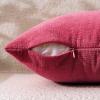 MIULEE Aqua Green Couch Pillow Covers 20×20 Inch, Set of 2 Soft Chenille Decorative Square Throw Pillow Covers Farmhouse for Sofa Living Room Bed(Hot Pink Red)