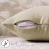 MIULEE Aqua Green Couch Pillow Covers 20×20 Inch, Set of 2 Soft Chenille Decorative Square Throw Pillow Covers Farmhouse for Sofa Living Room Bed(Ivory)