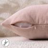 MIULEE Aqua Green Couch Pillow Covers 20×20 Inch, Set of 2 Soft Chenille Decorative Square Throw Pillow Covers Farmhouse for Sofa Living Room Bed(Pink)