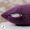 MIULEE Aqua Green Couch Pillow Covers 20×20 Inch, Set of 2 Soft Chenille Decorative Square Throw Pillow Covers Farmhouse for Sofa Living Room Bed(Plum Purple)