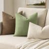 MIULEE Aqua Green Couch Pillow Covers 20×20 Inch, Set of 2 Soft Chenille Decorative Square Throw Pillow Covers Farmhouse for Sofa Living Room Bed(Sage Green)